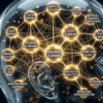 cerebro con palabras de conceptos de IA