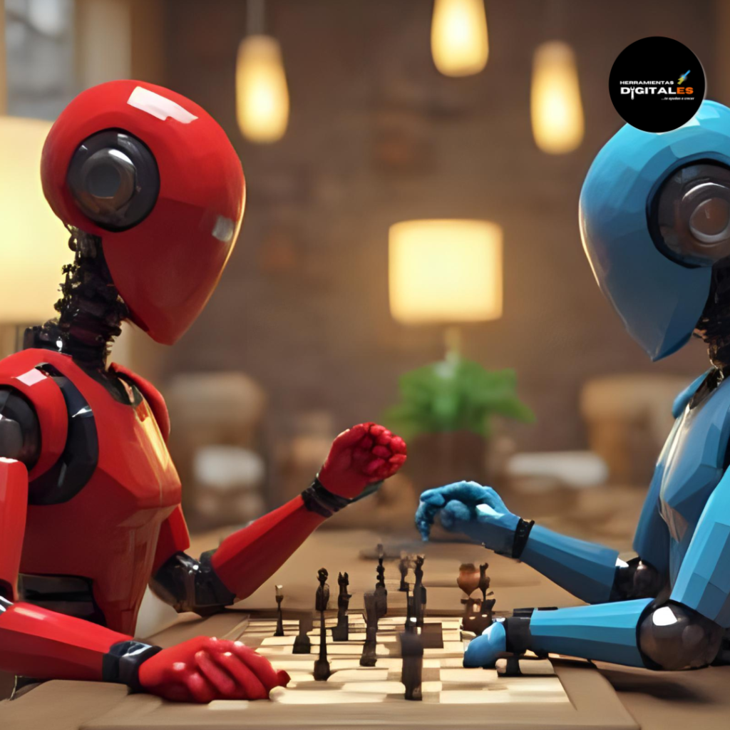 robots jugando ajedrez