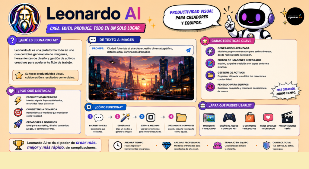Leonardo Ai plataforma para creacion produccion de imagenes 