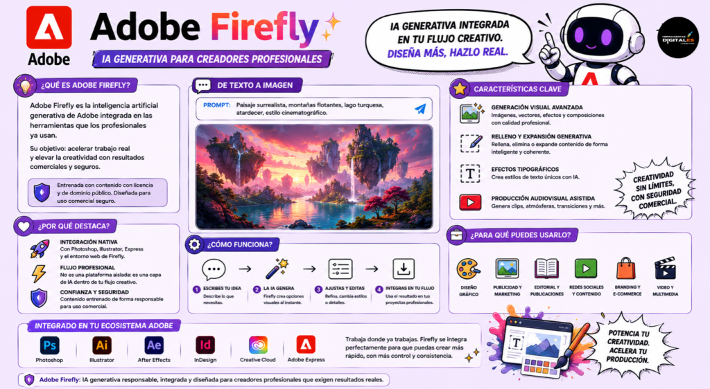 adobe firefly es una ia generativa de imagenes para creadores profesionales 