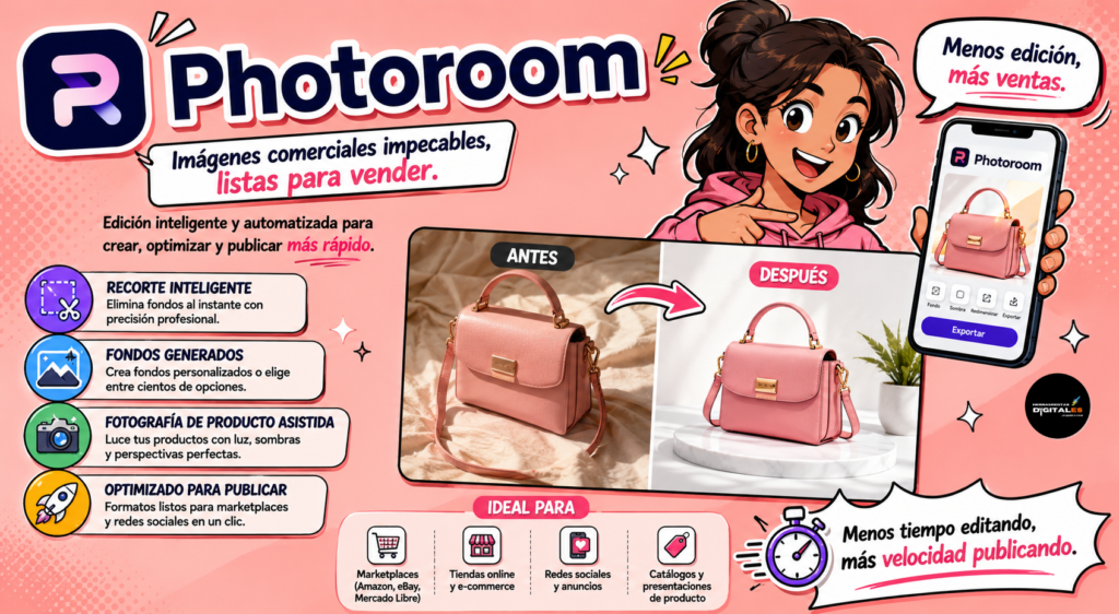 Photoroom la IA generativa de imágenes especializada en productos para tiendas viertuales, online